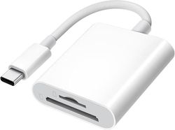 Type-C-kortleser for SD og MicroSD – kompatibel med iPhone, Mac og Android