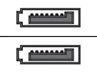 Sharkoon - SATA-kabel - Serial ATA 150/300/600 - SATA (hunn) til SATA (hunn) - 45 cm - låst - blå