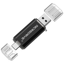 MICRODRIVE 128 GB USB-hukommelse 2i1 USB-A + USB-C flashdrev