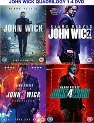 JOHN WICK QUADRILOGY 1-4 DVD MOVIE PART 1 2 3 4 FILM COLLECTION RELEAS R2 Region 2 Brand New