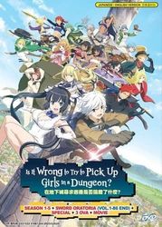 IS IT WRONG TO TRY TO PICK UP GIRLS IN A DUNGEON? (SEA 1-5) DVD (86 EPS+MOVIE) Brand New