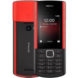 NOKIA 5710 XpressAudio basic/senior mobil i svart/röd färg med 2,4" VGA-skärm, 240 x 320 pixlar, 48MB RAM + 128MB