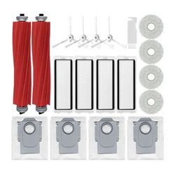Roborock Q Revo / P10 tilbehør Hovedbørste Sidebørste Hepa Filter Mop Støvpose A7400RR