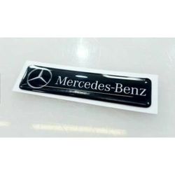 Mercedes Benz Domed Sticker Badge Decal 3D Gel Overlay Car Sticker 65x16mm x2