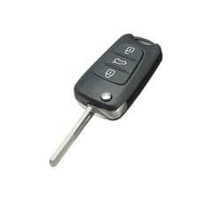 3 Button Flip Key Fob Case + Battery For Hyundai i20 i30 ix20 Elantra Veloster