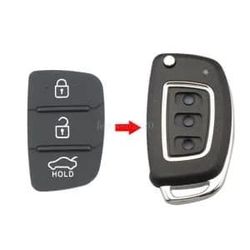 For Hyundai i10 i20 i30 i40 ix20 ix35 Replacement 3 Button Rubber Key Pad Insert