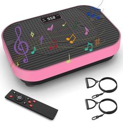Vibrationsplatta med Bluetooth-musik – Helkroppsträning och skakande fitnessplattform för hemmaträning