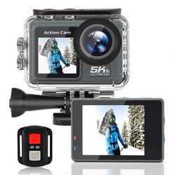 Actionkamera 24MP 5K Ultra HD 30m vandtæt udendørs sportskamera
