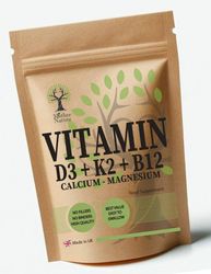 Vitamin D3 10000iu K2 MK7 Calcium Magnesium Vitamin B12 10000mcg 180 Capsules