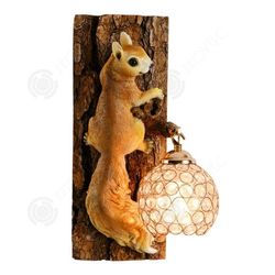 INN Vägglampa 39x22x17cm LED Väggmonterad dekorativ i form av en ekorre Vacker och praktisk För användning i rum och korridorer