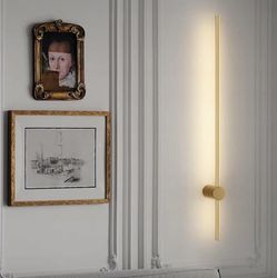 LED-VÄGGLAMPA INOMHUSLAMPA 100CM V. NEUTRAL 12W METALL GULD