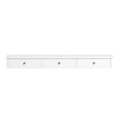 SoBuy Seinähylly 3 laatikolla 94x15x10cm – Eteiseen, olohuoneeseen ja makuuhuoneeseen | Valkoinen FRG43-L-W