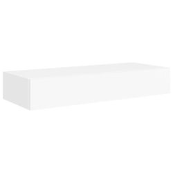 vidaXL Veggmontert skuffehylle hvit 60x23,5x10 cm MDF