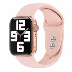 Apple Watch-kompatibel 38/40/41 1-8/Se rosa armbånd silikon