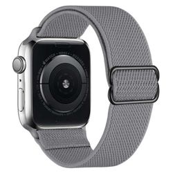 Apple Watch 42/44/45 armbånd nylon mørk grå