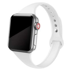 Small Apple Watch silikonarmbånd 42/44/45 hvitt