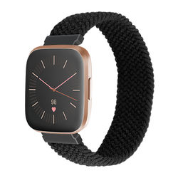 INF Klokkerem Nylon Sort Fitbit Versa/Versa 2 S