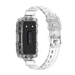INF Klokkereim og klokkeetui i TPU Gjennomsiktig Huawei Band 7 / Band 6 / Band 6 Pro, Honor Band 7 / Band 6