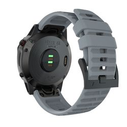 INF Silikon stålplate Snap Watchrem for Garmin Fenix 7X 26mm