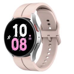 INF Klokkebånd silikon Rosa 22 mm Samsung Galaxy Watch 5/5 Pro/4 40 44mm/3 41mm, Huawei watch GT3/GT2 42mm, Huami Amazfit GTS 3/GTS 2 Mini, Garmin Fo