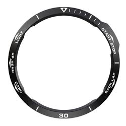 INF Stilig svart og hvit ramme for Garmin Fenix 6X-serien