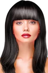 Party Wig Long Straight Black Hair Parukk