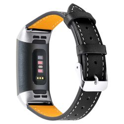 INF Fitbit Charge 3/4 armbånd Leather Black