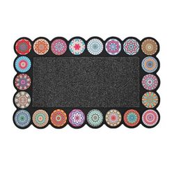 Rektangulär matta - L 75 x 45 cm - PVC - Rosa färg