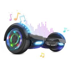 RCB Hoverboard 6.5 Tommer Sort med Bluetooth og LED – Ideel til Børn