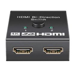 HDMI kaksisuuntainen kytkin, HDMI jakaja 4K, 2x1 tai 1x2 HDMI-kytkin HDTV:lle, DVD:lle, korkealaatuiselle televisiolle ja