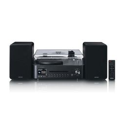 Lenco MC-760BK - Hi-fi-system med skivspelare och högtalare - Internetradio, DAB+, FM, Bluetooth®, CD/MP3-spelare - Svart