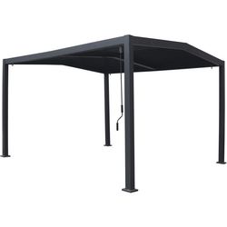 Bioklimatisk pergola tak 2 sluttningar "Victoria" i aluminium och metall - 3,5 x 4 m - Grå