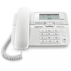 Trådbunden telefon - PHILIPS - M20W/00 - Högtalartelefon - Nummerpresentation - Plug & Play