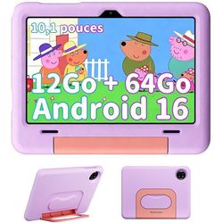 Barnplatta 10 Tum BLACKVIEW Tab 20 Kids Android 16-12GB RAM-64GB ROM, 6600 mAh, Föräldrakontroll, utbildningsplatta