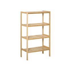 Reol - MUVOE - 4 niveauer - Naturligt bambus - 62x33x112cm - Maks. belastning 10kg pr. reol