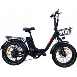 Elcykel DZ-2030 - SHIMANO 7-växlad Fällbar ram aluminiumhjul 20" 500W 48V 13AH 40KM/H svart
