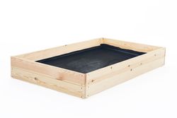 Højbed – Dyrkningskasse – 120x80x18 cm – træ – med jorddækken