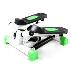 Kompakt Hjemme Stepper med Modstandsbånd & Display - Grøn, Hvid, Sort