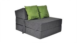 Foldbar gæstemadras 200 x 70 x 15 cm med puder