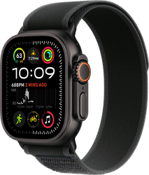 Apple Watch Ultra 2 4G 49mm Zwart Trail Band Zwart M/L