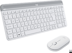 Logitech MK470 Slim Draadloos Toetsenbord en Muis Wit QWERTY