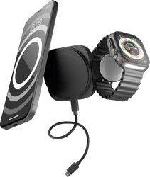 ZENS 2-in-1 MagSafe en Qi2 Draadloze Oplader 15W Zwart