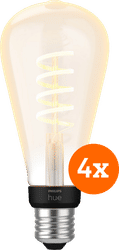 Philips Hue Filament White Ambiance Edison XL 4-pack