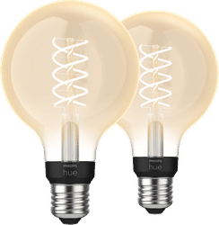 Philips Hue Filamentlamp White Globe E27 2-pack