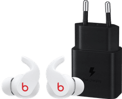 Beats Fit Pro Wit + Samsung Oplader 15W