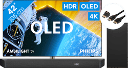 Philips 42OLED809 - Ambilight (2024) + Soundbar + Hdmi kabel