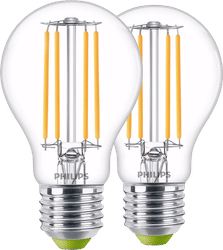 Philips LED Filament lamp - 2,3W - E27 - warm wit licht 2-pack