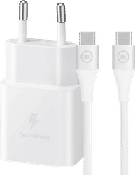 Samsung Power Delivery Oplader 15W Wit + Usb C Kabel Nylon Wit 1,5m
