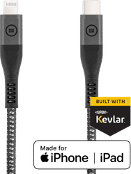 BlueBuilt Usb C naar Lightning Kabel 1,5m Kevlar Zwart