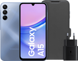 Samsung Galaxy A15 128GB Blauw 4G + Accessoirepakket